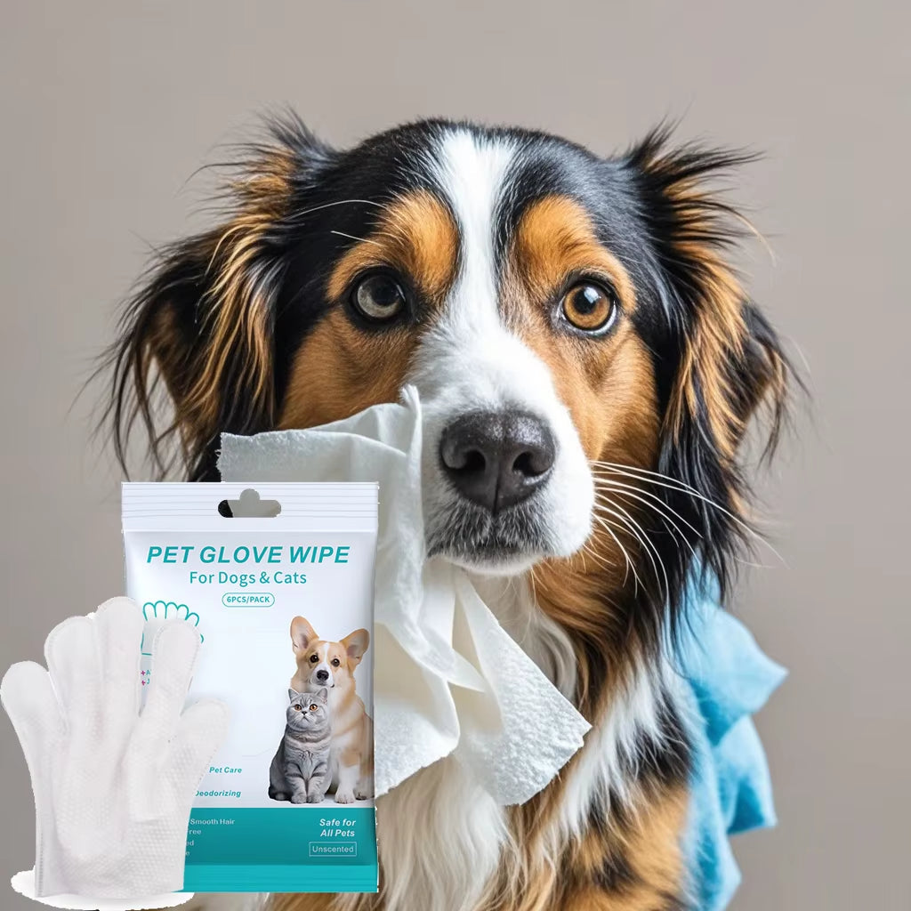 FurrWipe™ Pet Disposable Glove Wipes for bathing & Cleaning Dogs and Cats