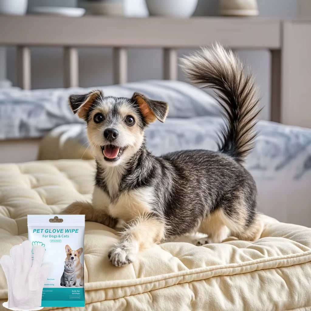 FurrWipe™ Pet Disposable Glove Wipes for bathing & Cleaning Dogs and Cats