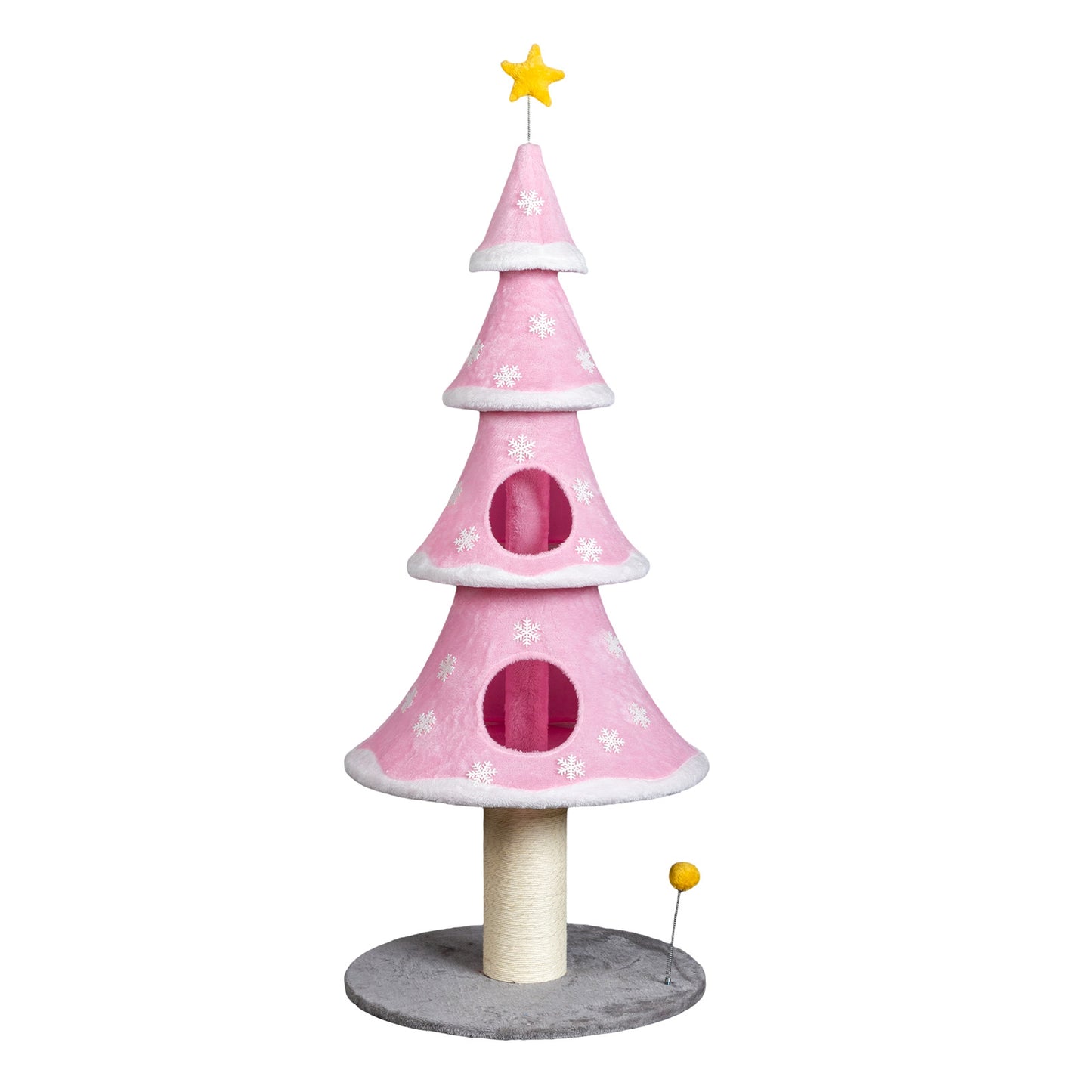 The Purr-mas Tree 59" Christmas Tree Cat Tower