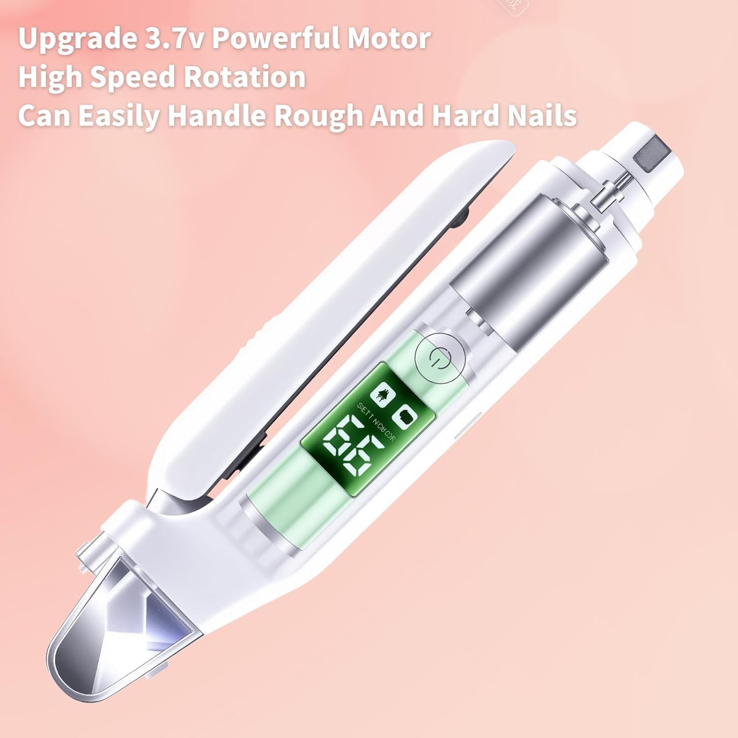 2-In-1 Dog Nail Trimmers & Dog Nail Grinder with 2 LED Lights, Low-Noise Operation, USB Rechargeable, Splash Protection Device, Multiple Grinding Methods, Perfect for Large, Medium, and Small Pets