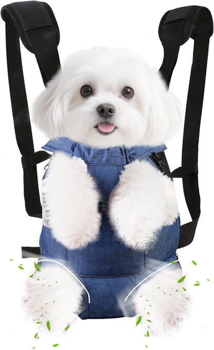 Dog Backpack Carrier/Cat Carrier, Adjustable Pet Front Carriers Travel Bag for Puppy Medium Dogs, Legs Out, Soft Ventilated Doggie Chest Carry Backpacks for Hiking/Camping, 2.5-4 Lbs, Pink