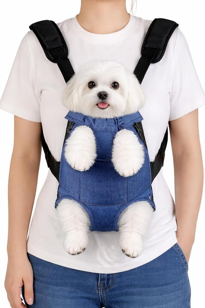 Dog Backpack Carrier/Cat Carrier, Adjustable Pet Front Carriers Travel Bag for Puppy Medium Dogs, Legs Out, Soft Ventilated Doggie Chest Carry Backpacks for Hiking/Camping, 2.5-4 Lbs, Pink