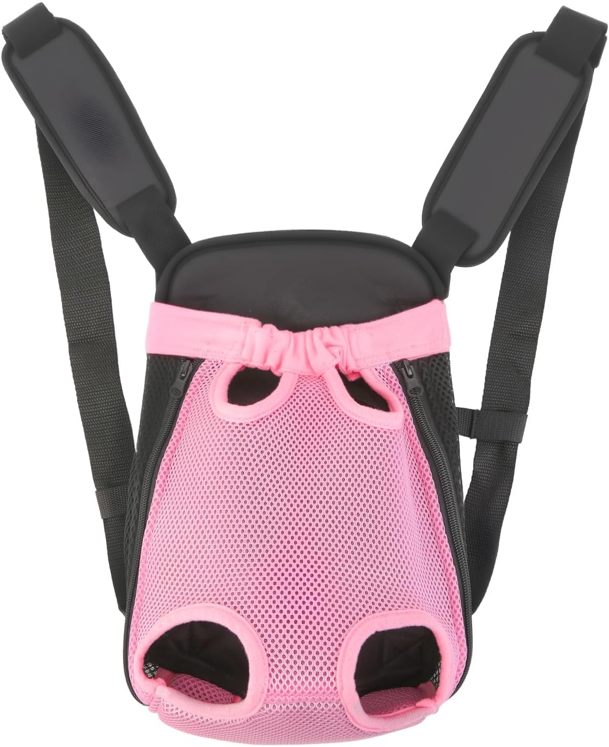Dog Backpack Carrier/Cat Carrier, Adjustable Pet Front Carriers Travel Bag for Puppy Medium Dogs, Legs Out, Soft Ventilated Doggie Chest Carry Backpacks for Hiking/Camping, 2.5-4 Lbs, Pink