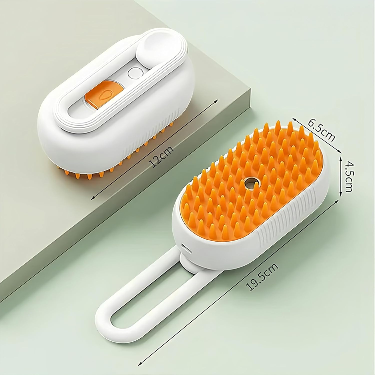 Cat Steam Brush for Shedding, 4 in 1 Rechargeable Steam Pet Brush for Cats and Dogs, Anti-Static, Massage, Cleaning, Shedding& Combing All in One! (Khaki)