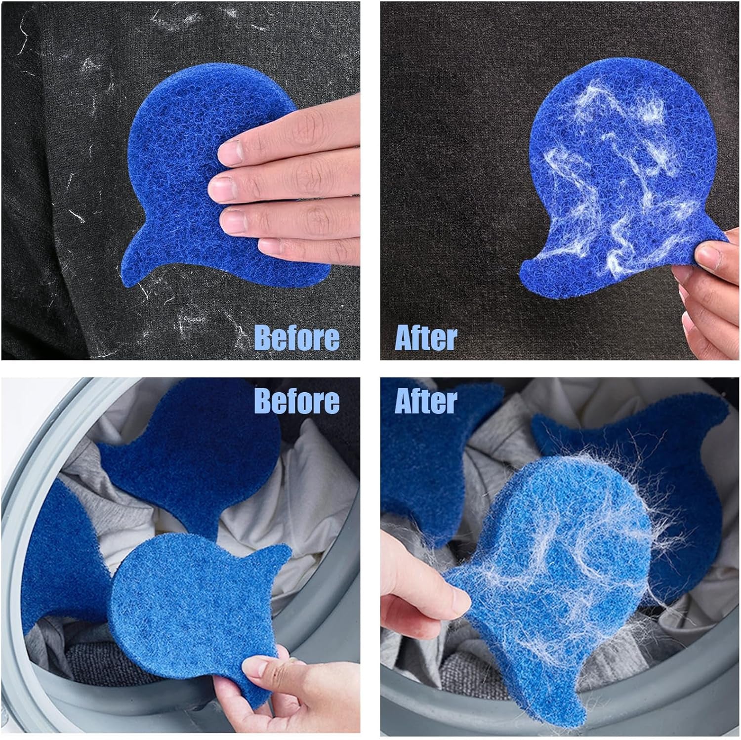 Fishy 4 Pack laundry pet hair remover