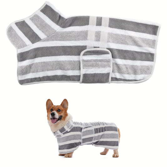 Pawly Dog Bathrobe towel quick drying super absorbant 