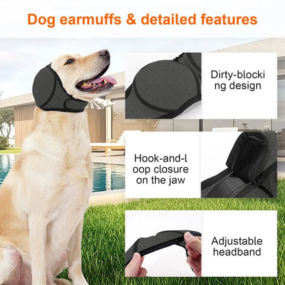 Protect Your Pet's Ears with Our Comfortable Dog Noise Cancelling Ear Muffs - Perfect for Swimming and Winter Adventures!