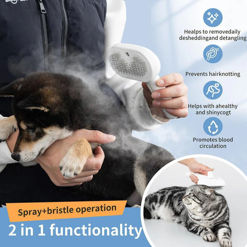 Pet Steam Massage Shedding brush for Cats & Dogs