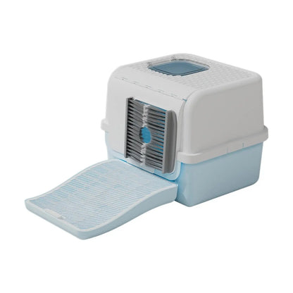 Transform Your Cat's Bathroom Experience with Our Innovative Enclosed Litter Box Featuring an Anti-Slip Base for Easy Maintenance and Ultimate Comfort
