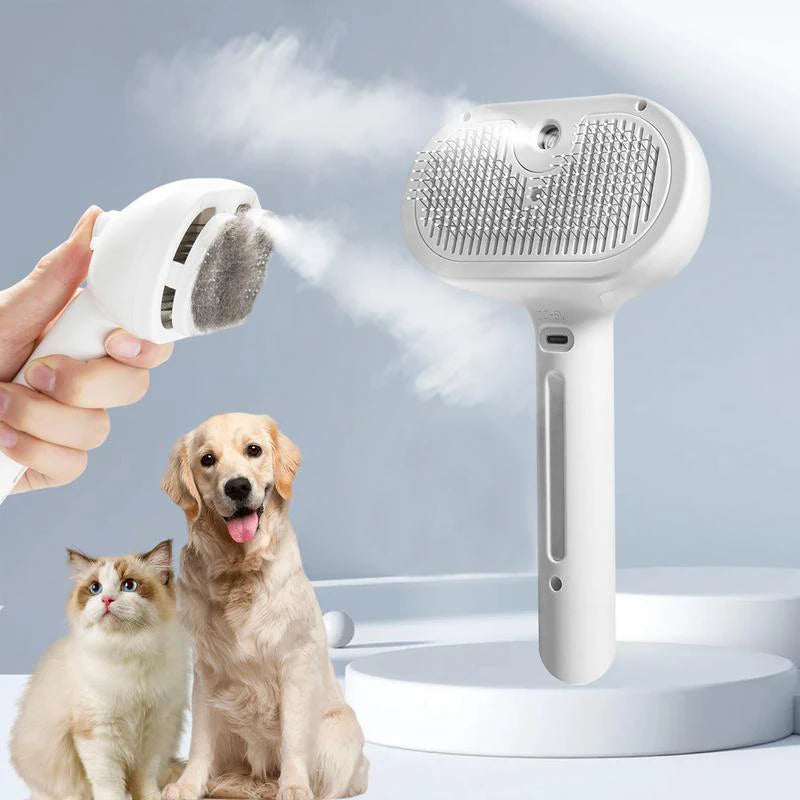 Pet Steam Massage Shedding brush for Cats & Dogs