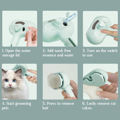 Pet Steam Massage Shedding brush for Cats & Dogs