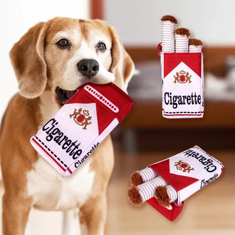 Ciggy Squeaky cigarette dogs toy Plush