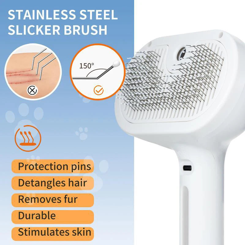 Pet Steam Massage Shedding brush for Cats & Dogs