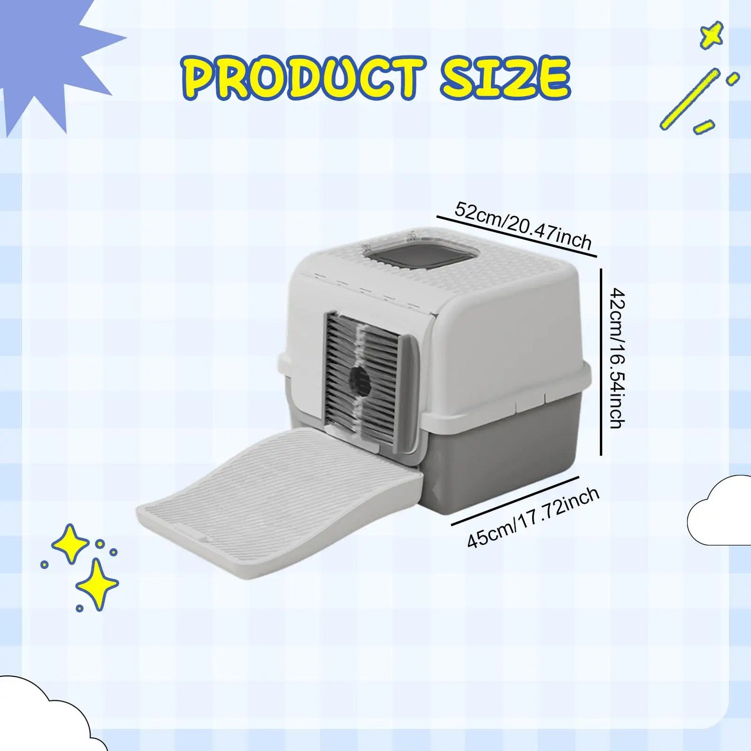 Transform Your Cat's Bathroom Experience with Our Innovative Enclosed Litter Box Featuring an Anti-Slip Base for Easy Maintenance and Ultimate Comfort