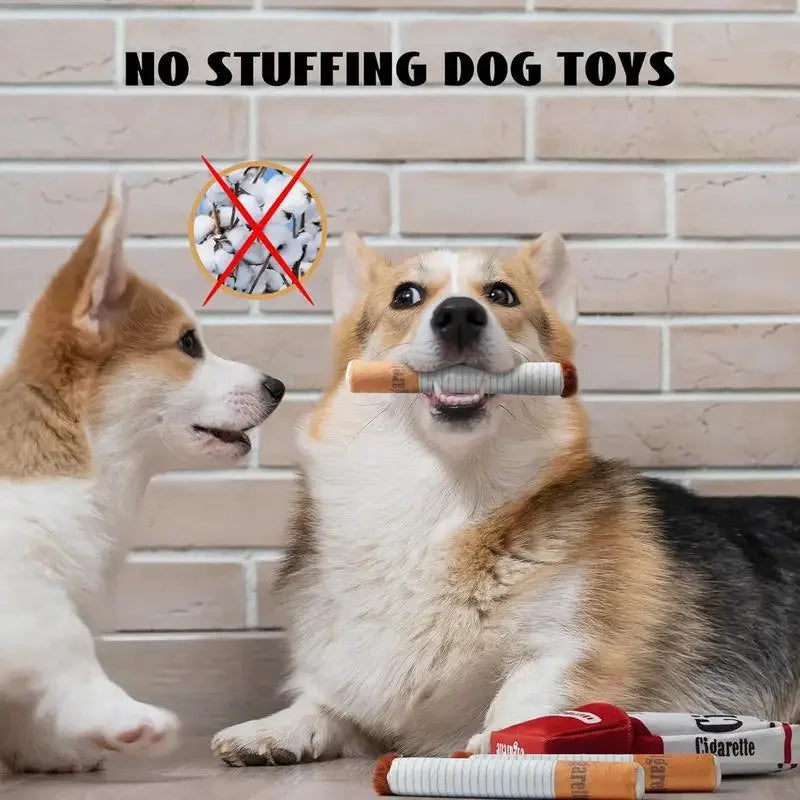 Ciggy Squeaky cigarette dogs toy Plush