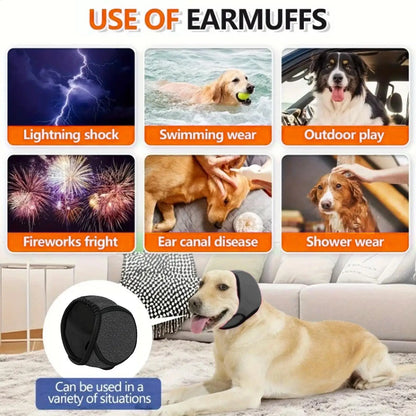 Protect Your Pet's Ears with Our Comfortable Dog Noise Cancelling Ear Muffs - Perfect for Swimming and Winter Adventures!