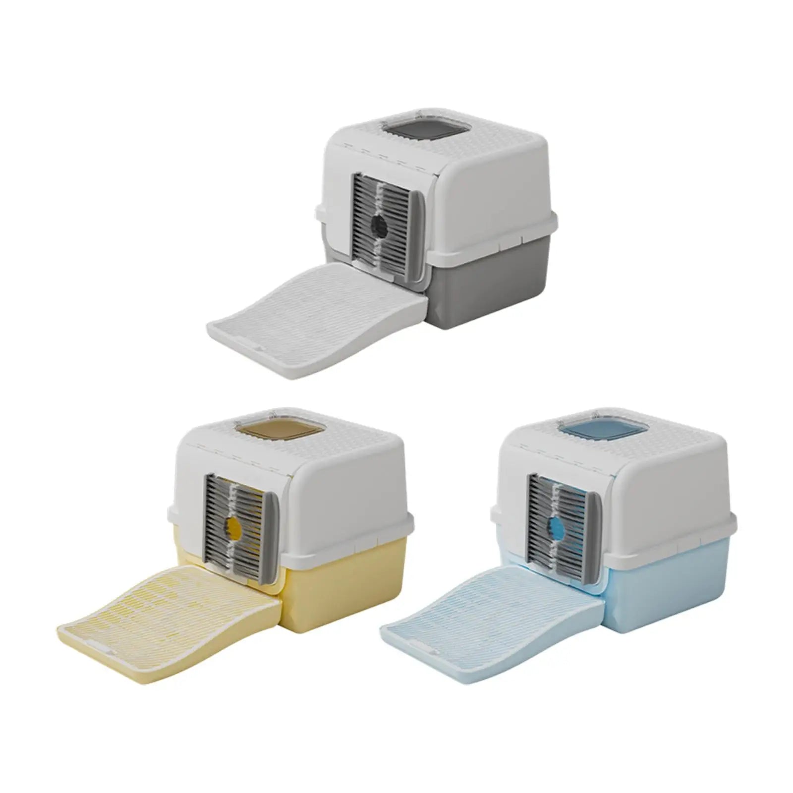 Transform Your Cat's Bathroom Experience with Our Innovative Enclosed Litter Box Featuring an Anti-Slip Base for Easy Maintenance and Ultimate Comfort