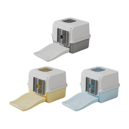 Transform Your Cat's Bathroom Experience with Our Innovative Enclosed Litter Box Featuring an Anti-Slip Base for Easy Maintenance and Ultimate Comfort