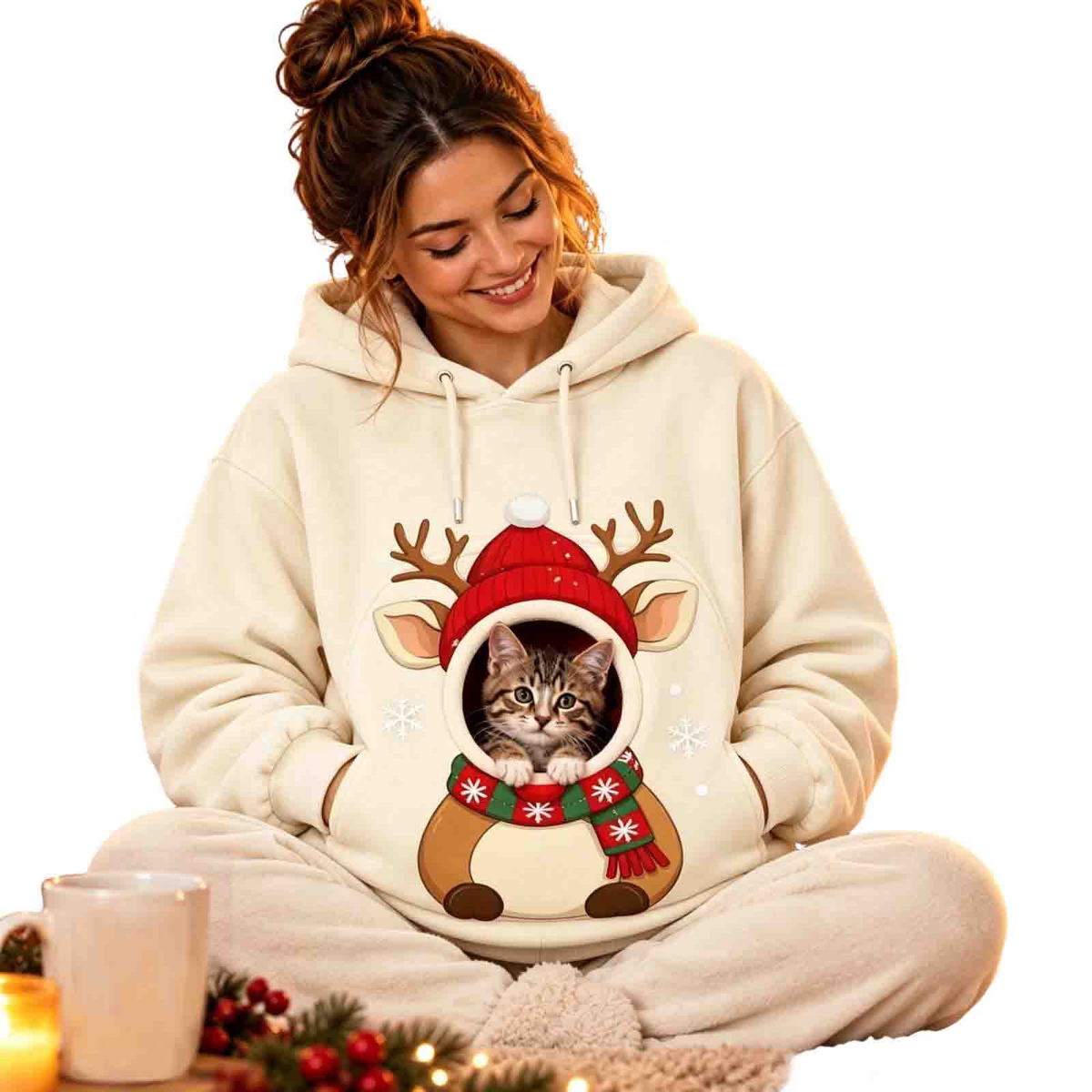 PawHug™ holiday carrier hoodie