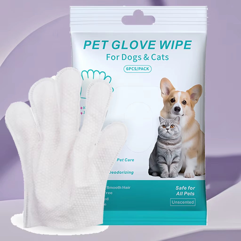 FurrWipe™ Pet Disposable Glove Wipes for bathing & Cleaning Dogs and Cats