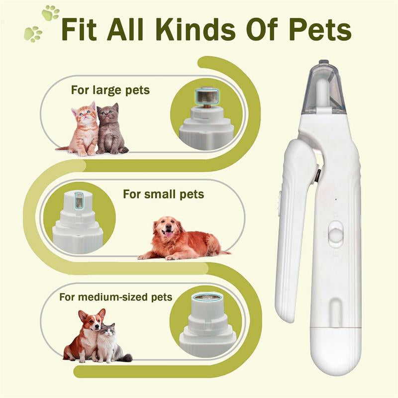 GlowTrim 3-in-1 LED Nail Clippers with Grinder for Cats & Dogs