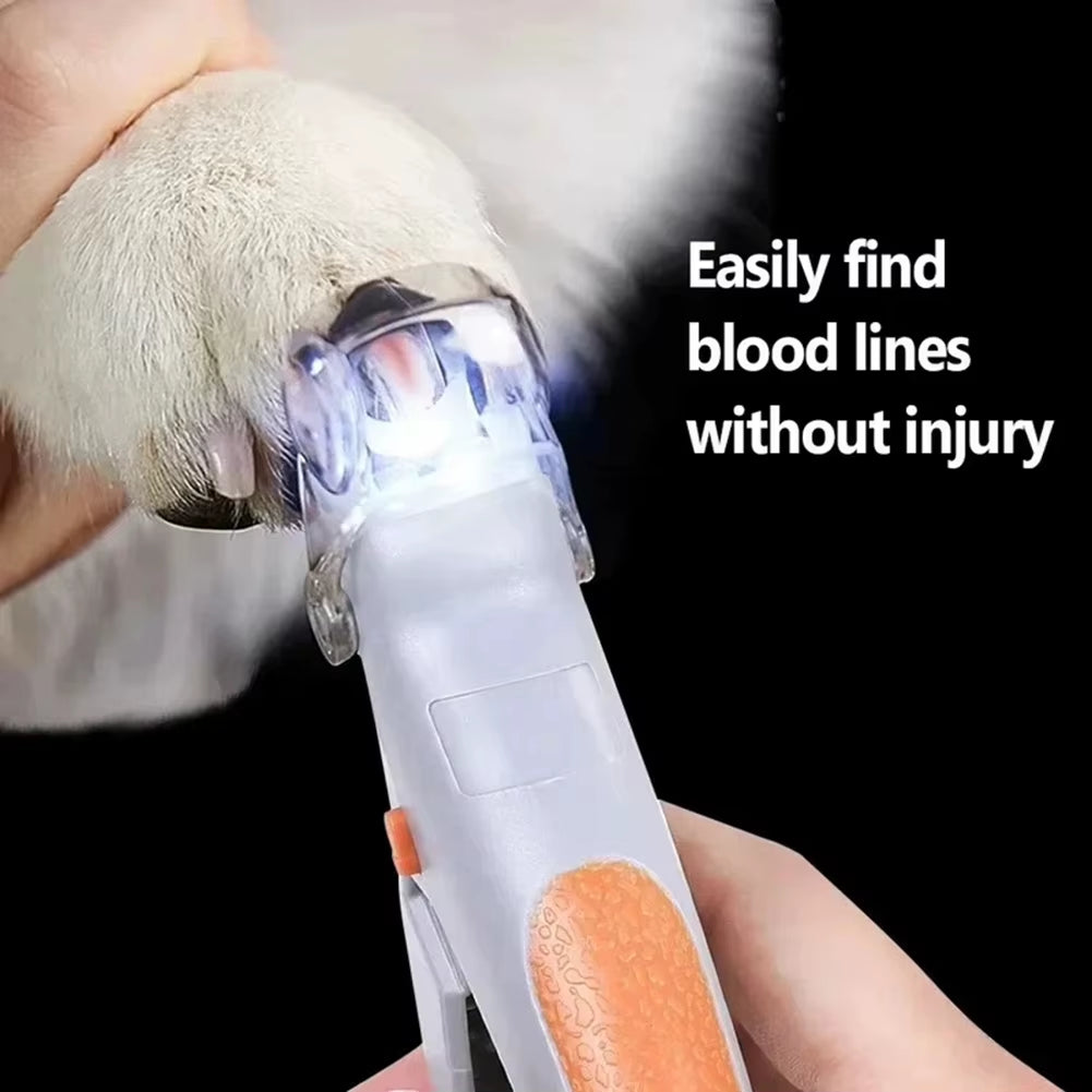 SYNC LED Pet Nail Clippers with Light Cat Dog Cleaning Scissors Nail Toeclaw Cutter Scissors Pet Luminous Nail Clippers Pet Supply