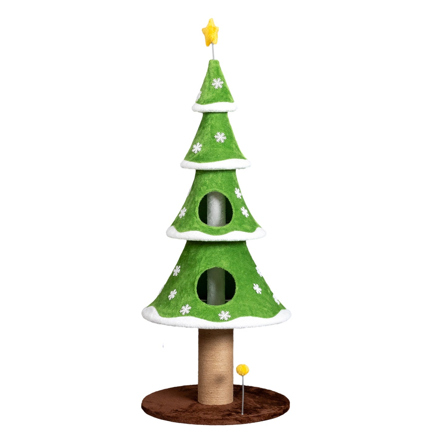The Purr-mas Tree 59" Christmas Tree Cat Tower 