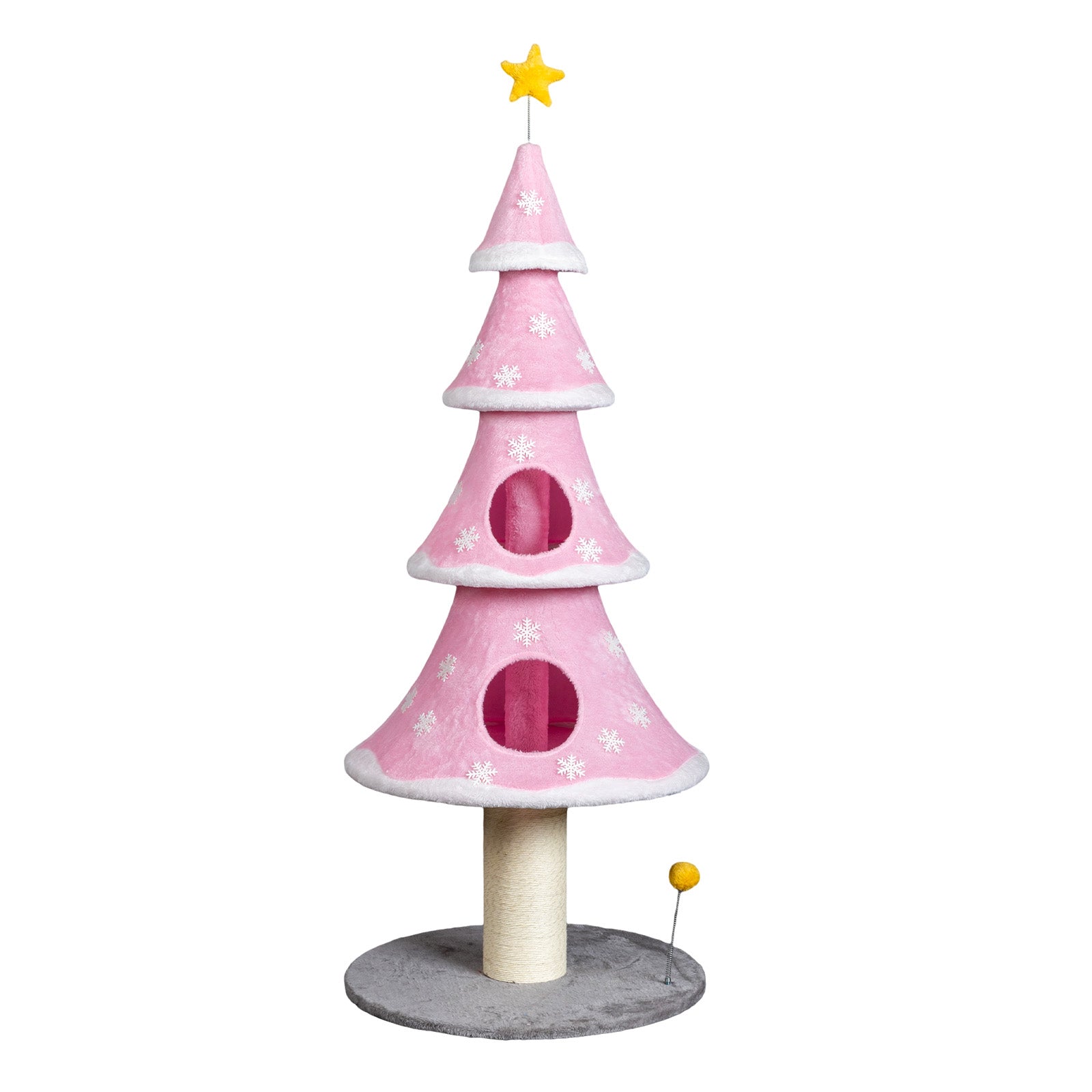 The Purr-mas Tree 59" Christmas Tree Cat Tower 